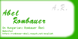 abel rombauer business card
