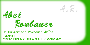 abel rombauer business card